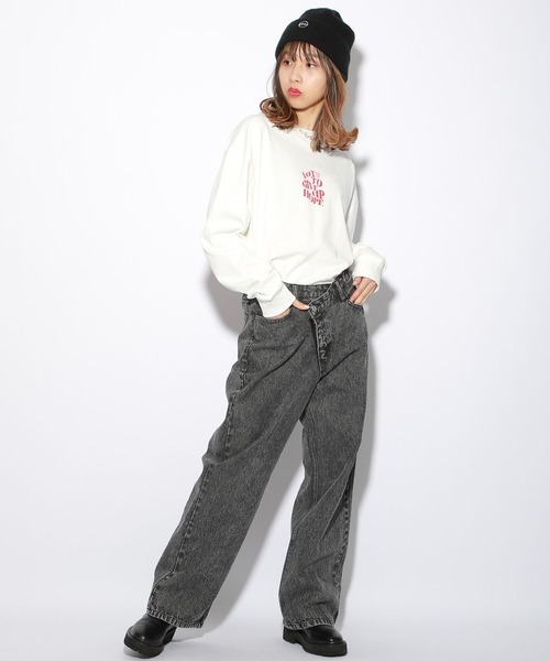 PBLIM(ページボーイリム)の「【PAGEBOYLIM】ユガミロゴロンT(Tシャツ/カットソー・レディース・ブラック/オフホワイト/グリーン・MEDIUM/LARGE)」の15枚目の写真