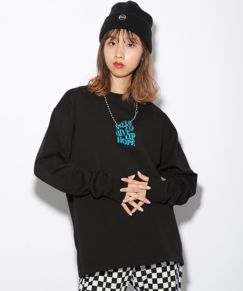 PBLIM(ページボーイリム)の「【PAGEBOYLIM】ユガミロゴロンT(Tシャツ/カットソー・レディース・ブラック/オフホワイト/グリーン・MEDIUM/LARGE)」の13枚目の写真