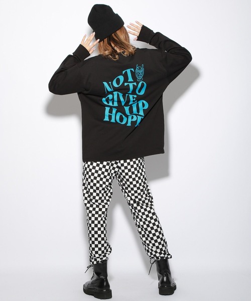 PBLIM(ページボーイリム)の「【PAGEBOYLIM】ユガミロゴロンT(Tシャツ/カットソー・レディース・ブラック/オフホワイト/グリーン・MEDIUM/LARGE)」の7枚目の写真