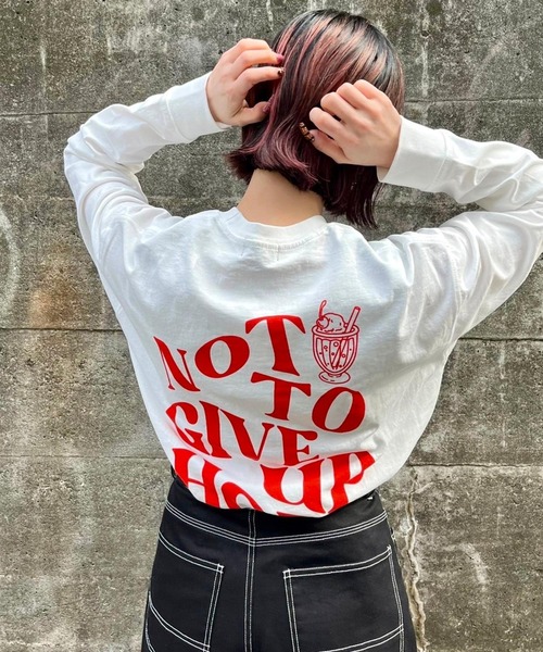 PBLIM(ページボーイリム)の「【PAGEBOYLIM】ユガミロゴロンT(Tシャツ/カットソー・レディース・ブラック/オフホワイト/グリーン・MEDIUM/LARGE)」の16枚目の写真