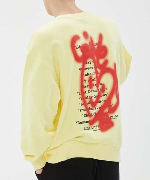 ROMANTIC CROWN(ロマンティッククラウン)/GIVE LOVE SWEAT SHIRT/オーバーサイズ バックロゴ スウェットシャツ