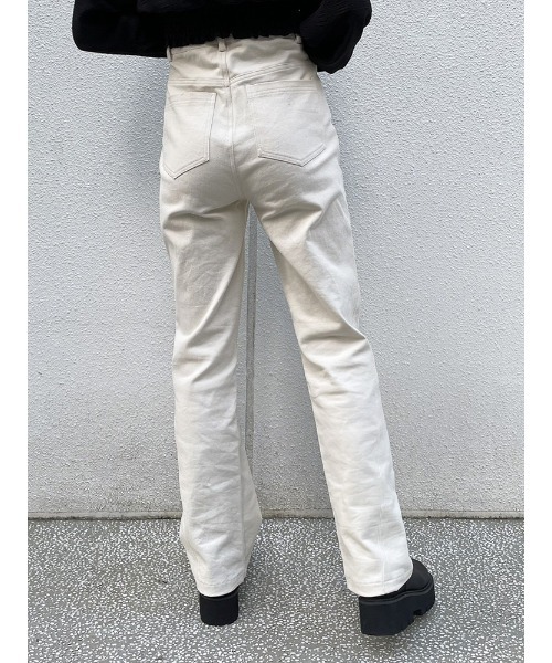 ENVYM（アンビー）の「ライン切替ツイルＰＴ（その他パンツ・レディース・ブラック/アイボリー/グレー・SMALL/MEDIUM）」の8枚目の写真