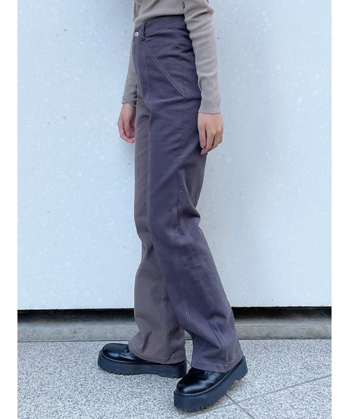 ENVYM（アンビー）の「ライン切替ツイルＰＴ（その他パンツ・レディース・ブラック/アイボリー/グレー・SMALL/MEDIUM）」の11枚目の写真