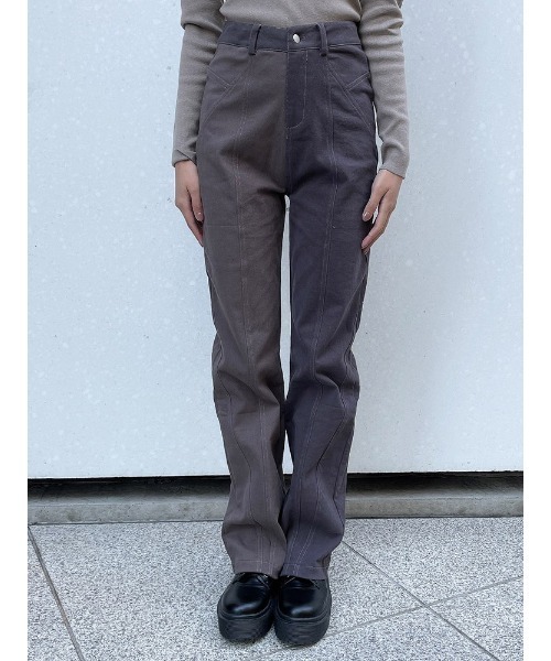 ENVYM（アンビー）の「ライン切替ツイルＰＴ（その他パンツ・レディース・ブラック/アイボリー/グレー・SMALL/MEDIUM）」の16枚目の写真