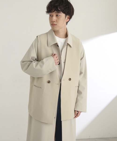 SENSE OF PLACE by URBAN RESEARCH（センスオブプレイスバイアーバンリサーチ）の「『セットアップ対応』ステンカラーコート（ステンカラーコート・メンズ・ライトベージュ/ブラック/グレー・MEDIUM/LARGE）」の12枚目の写真