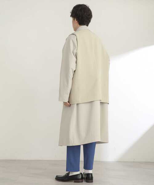 SENSE OF PLACE by URBAN RESEARCH（センスオブプレイスバイアーバンリサーチ）の「『セットアップ対応』ステンカラーコート（ステンカラーコート・メンズ・ライトベージュ/ブラック/グレー・MEDIUM/LARGE）」の15枚目の写真