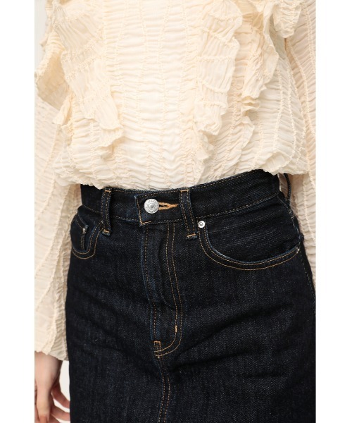 SLY（スライ）の「CHARLIE HW S/SK-A/ハイウエストスカート（デニムスカート・レディース・ブルー・0/1/2）」の7枚目の写真