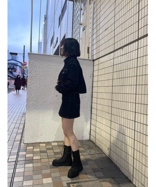 SLY（スライ）の「CHARLIE HW S/SK-A/ハイウエストスカート（デニムスカート・レディース・ブルー・0/1/2）」の14枚目の写真