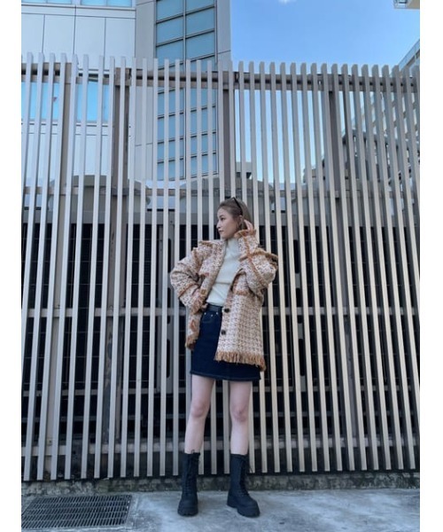 SLY（スライ）の「CHARLIE HW S/SK-A/ハイウエストスカート（デニムスカート・レディース・ブルー・0/1/2）」の18枚目の写真