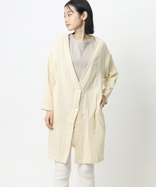 Friendshill フレンズヒル ダブルガーゼ ロングカーディガン Double Gauze Cd Frh ルームウェア パジャマ Salle De Bal サルデバル のファッション通販 Zozotown