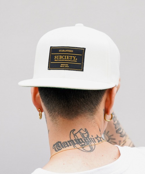 Subciety（サブサエティ）の「SNAP BACK CAP-GUARANTEE-（キャップ・メンズ・ブラック/オフホワイト/グレー・FREE）」の2枚目の写真