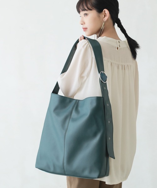 n'OrLABEL(ノアールレーベル)の「【廃盤】『ワンショルダー2wayトートバッグ』(トートバッグ・レディース・ブラック/アイボリー/ブルーグリーン/アンティークシルバー・FREE)」の3枚目の写真