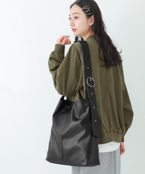 n'OrLABEL(ノアールレーベル)の「【廃盤】『ワンショルダー2wayトートバッグ』(トートバッグ・レディース・ブラック/アイボリー/ブルーグリーン/アンティークシルバー・FREE)」の6枚目の写真