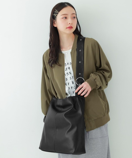 n'OrLABEL(ノアールレーベル)の「【廃盤】『ワンショルダー2wayトートバッグ』(トートバッグ・レディース・ブラック/アイボリー/ブルーグリーン/アンティークシルバー・FREE)」の7枚目の写真