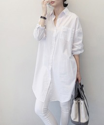 オーバーサイズ　ロングシャツ