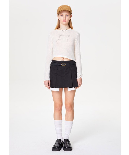 outxo（アウトエクソ）の「A'GEM/9 × .kom『OUTXO/アウトエクソ』LILLY UNBAL KNIT/アンバランスデザインニットソー（ニット/セーター・レディース・ブラック/イエロー/アイボリー・FREE）」の19枚目の写真