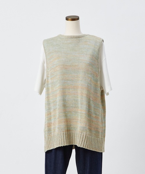 conges payes ADIEU TRISTESSE(コンジェ ペイエ アデュートリステス)の「カラーMIX 2wayベスト(ベスト・レディース・ベージュ系その他/パープル系その他・FREE)」の2枚目の写真