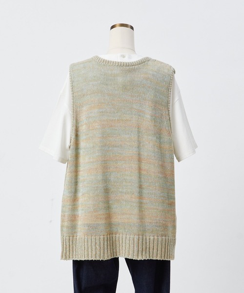 conges payes ADIEU TRISTESSE(コンジェ ペイエ アデュートリステス)の「カラーMIX 2wayベスト(ベスト・レディース・ベージュ系その他/パープル系その他・FREE)」の22枚目の写真