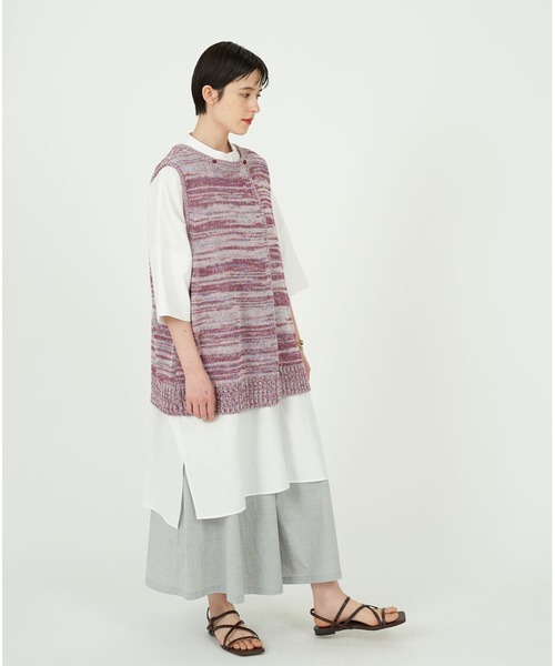 conges payes ADIEU TRISTESSE(コンジェ ペイエ アデュートリステス)の「カラーMIX 2wayベスト(ベスト・レディース・ベージュ系その他/パープル系その他・FREE)」の3枚目の写真