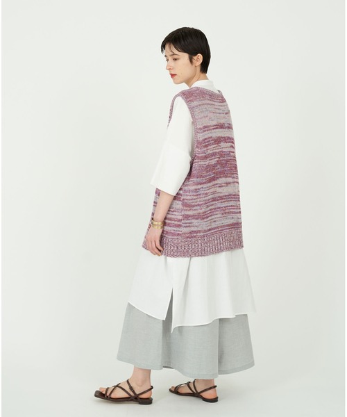 conges payes ADIEU TRISTESSE(コンジェ ペイエ アデュートリステス)の「カラーMIX 2wayベスト(ベスト・レディース・ベージュ系その他/パープル系その他・FREE)」の5枚目の写真