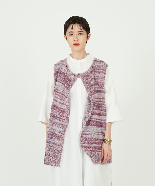 conges payes ADIEU TRISTESSE(コンジェ ペイエ アデュートリステス)の「カラーMIX 2wayベスト(ベスト・レディース・ベージュ系その他/パープル系その他・FREE)」の7枚目の写真