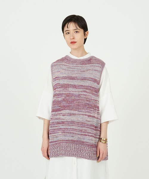 conges payes ADIEU TRISTESSE(コンジェ ペイエ アデュートリステス)の「カラーMIX 2wayベスト(ベスト・レディース・ベージュ系その他/パープル系その他・FREE)」の8枚目の写真