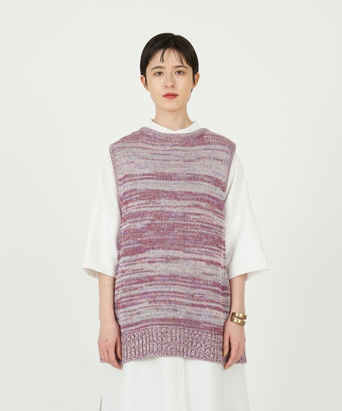 conges payes ADIEU TRISTESSE(コンジェ ペイエ アデュートリステス)の「カラーMIX 2wayベスト(ベスト・レディース・ベージュ系その他/パープル系その他・FREE)」の10枚目の写真