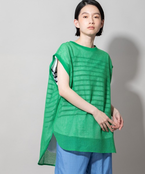 Munich（ミューニック）の「コットンラッセルラウンドヘムトップス（Tシャツ/カットソー・レディース・ブラック/グリーン/モカ/キナリ・FREE）」の8枚目の写真