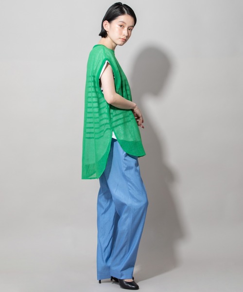 Munich（ミューニック）の「コットンラッセルラウンドヘムトップス（Tシャツ/カットソー・レディース・ブラック/グリーン/モカ/キナリ・FREE）」の6枚目の写真