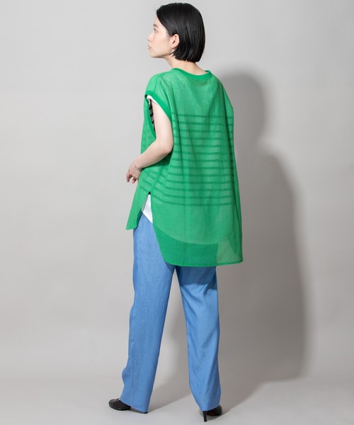 Munich（ミューニック）の「コットンラッセルラウンドヘムトップス（Tシャツ/カットソー・レディース・ブラック/グリーン/モカ/キナリ・FREE）」の7枚目の写真