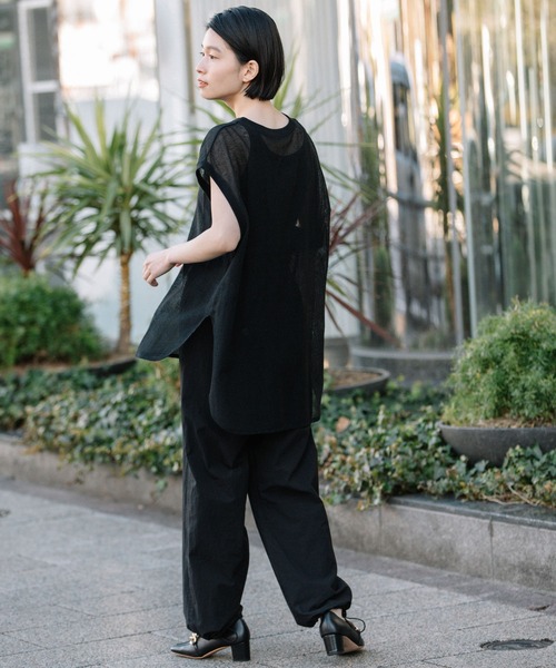 Munich（ミューニック）の「コットンラッセルラウンドヘムトップス（Tシャツ/カットソー・レディース・ブラック/グリーン/モカ/キナリ・FREE）」の20枚目の写真