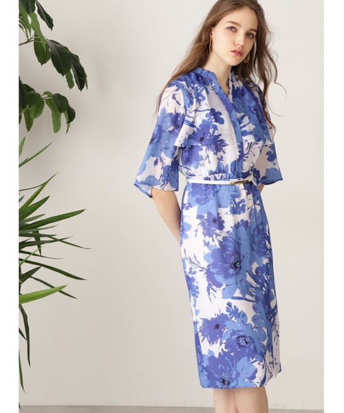 セール ワンピース ドレス Pinky Dianne ピンキーアンドダイアン のファッション ワンピース グラデーションフラワープリントワンピース ワンピース