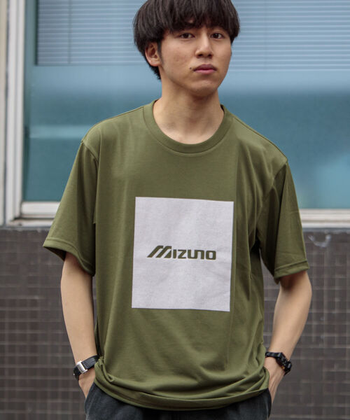 MIZUNO（ミズノ　）の「【MIZUNO/ミズノ】QUICK DRY TEE クイックドライ 別注ロゴプリントTシャツ（Tシャツ/カットソー・メンズ・ネイビー/オフホワイト/オリーブ・LARGE/X-LARGE）」の11枚目の写真