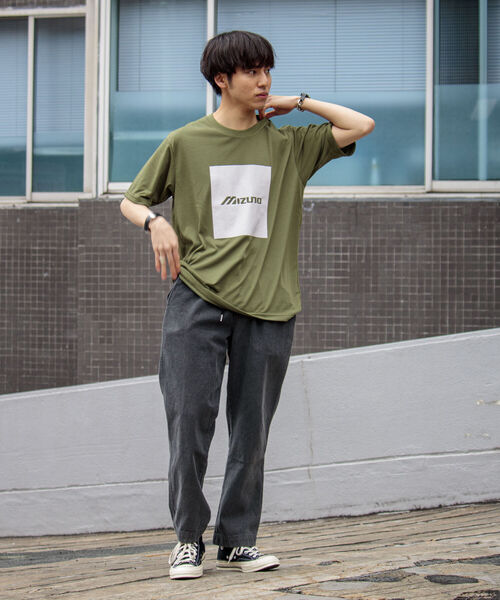 MIZUNO（ミズノ　）の「【MIZUNO/ミズノ】QUICK DRY TEE クイックドライ 別注ロゴプリントTシャツ（Tシャツ/カットソー・メンズ・ネイビー/オフホワイト/オリーブ・LARGE/X-LARGE）」の14枚目の写真