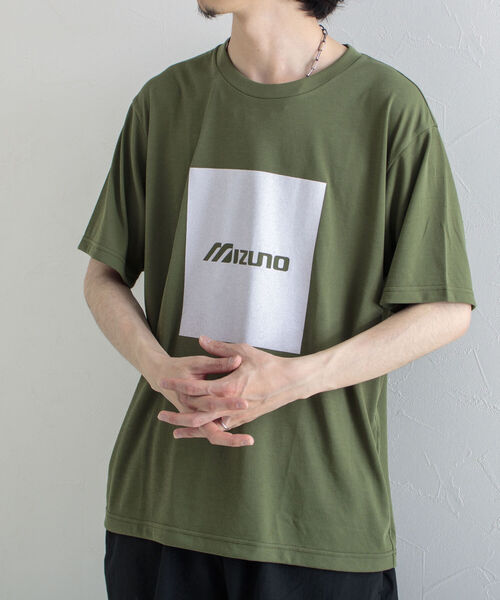 MIZUNO（ミズノ　）の「【MIZUNO/ミズノ】QUICK DRY TEE クイックドライ 別注ロゴプリントTシャツ（Tシャツ/カットソー・メンズ・ネイビー/オフホワイト/オリーブ・LARGE/X-LARGE）」の16枚目の写真