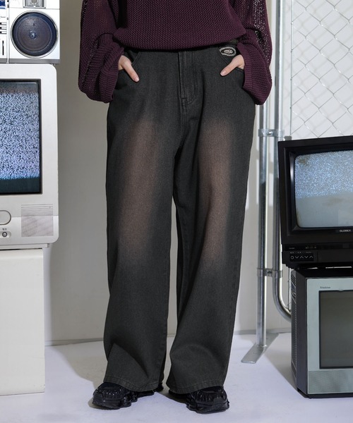 MSG（エムエスジー）の「センタージップワイドバギーデニムパンツ（デニムパンツ・メンズ・ブラック/ブラウン/パープル/グレー/グリーン/ネイビー/ブラック系/グレー系/ブラウン系/ブルー/レッド/ベージュ/ブルー系/インディゴブルー/ピンク系/ブラウン系2/ネイビー系/ブラック系2/ライトグレー・L/S/M/XL）」の9枚目の写真