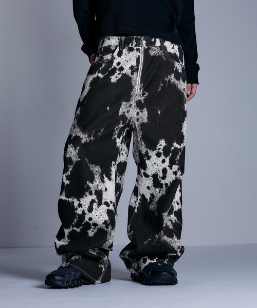 セール】センタージップワイドバギーデニムパンツ【UNISEX】（デニム