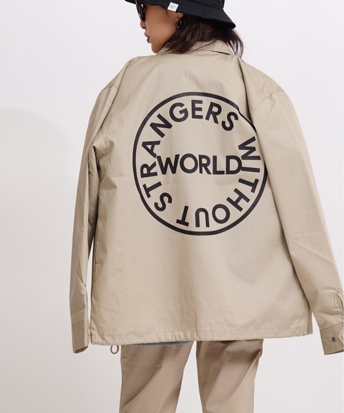 GIORDANO（ジョルダーノ）の「[ GIORDANO ] サークルロゴ コーチジャケット (ユニセックス）（ブルゾン・レディース・ブラック/ベージュ/ダークグリーン・MEDIUM/LARGE）」の10枚目の写真