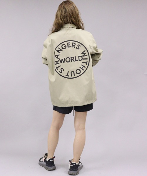 GIORDANO（ジョルダーノ）の「[ GIORDANO ] サークルロゴ コーチジャケット (ユニセックス）（ブルゾン・レディース・ブラック/ベージュ/ダークグリーン・MEDIUM/LARGE）」の15枚目の写真