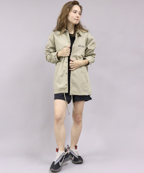 GIORDANO（ジョルダーノ）の「[ GIORDANO ] サークルロゴ コーチジャケット (ユニセックス）（ブルゾン・レディース・ブラック/ベージュ/ダークグリーン・MEDIUM/LARGE）」の16枚目の写真