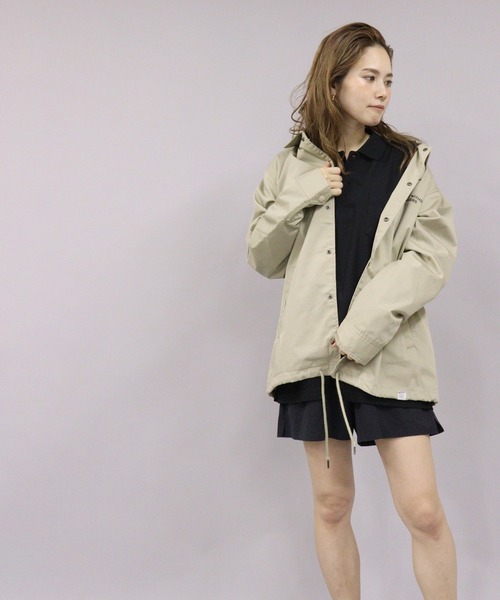 GIORDANO（ジョルダーノ）の「[ GIORDANO ] サークルロゴ コーチジャケット (ユニセックス）（ブルゾン・レディース・ブラック/ベージュ/ダークグリーン・MEDIUM/LARGE）」の14枚目の写真