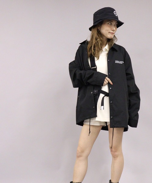 GIORDANO（ジョルダーノ）の「[ GIORDANO ] サークルロゴ コーチジャケット (ユニセックス）（ブルゾン・レディース・ブラック/ベージュ/ダークグリーン・MEDIUM/LARGE）」の18枚目の写真