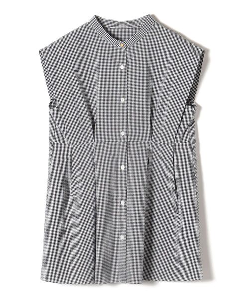 SHIPS（シップス）の「*〈手洗い可能〉サッカータックショルダー切替ブラウス ギンガム/ストライプ◇（シャツ/ブラウス・レディース・ライトグレー/ブラック/ネイビー/オフホワイト/ブルー・ONE SIZE）」の10枚目の写真