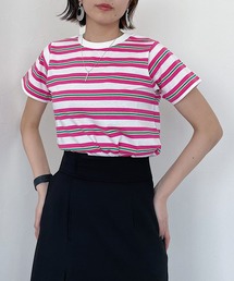PAGEBOY | マルチボーダーコンパクトTシャツ(Tシャツ/カットソー)