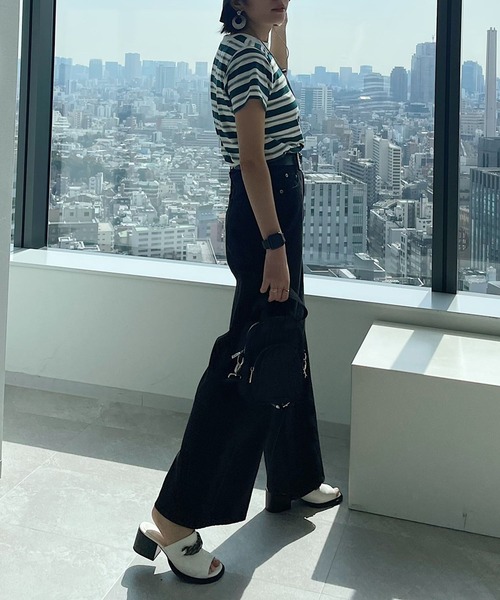 PAGEBOY（ページボーイ）の「マルチボーダーコンパクトTシャツ（Tシャツ/カットソー・レディース・ピンク/グリーン・FREE）」の9枚目の写真