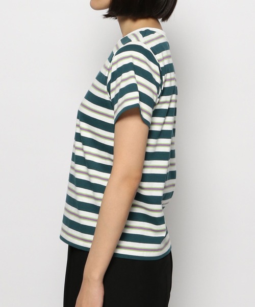 PAGEBOY（ページボーイ）の「マルチボーダーコンパクトTシャツ（Tシャツ/カットソー・レディース・ピンク/グリーン・FREE）」の11枚目の写真