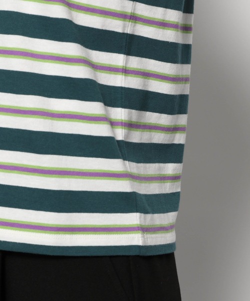 PAGEBOY（ページボーイ）の「マルチボーダーコンパクトTシャツ（Tシャツ/カットソー・レディース・ピンク/グリーン・FREE）」の15枚目の写真