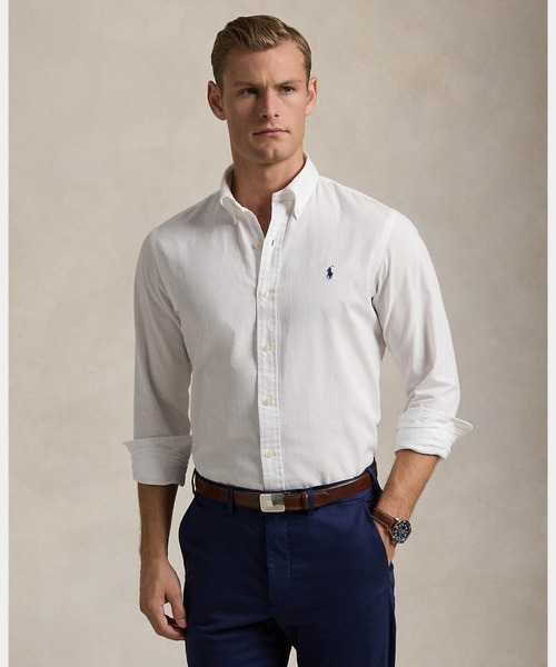 クラシック フィット シアサッカー シャツ（シャツ/ブラウス）｜POLO