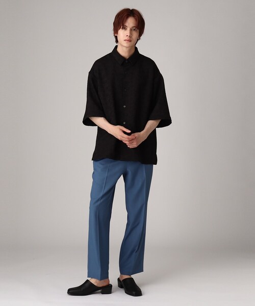 tk.TAKEO KIKUCHI(ティーケータケオキクチ)の「◆フラワージャカードシャツ(シャツ/ブラウス・メンズ・ホワイト/ブラック・02/03)」の5枚目の写真