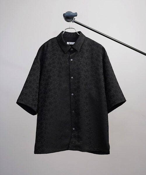 tk.TAKEO KIKUCHI(ティーケータケオキクチ)の「◆フラワージャカードシャツ(シャツ/ブラウス・メンズ・ホワイト/ブラック・02/03)」の12枚目の写真